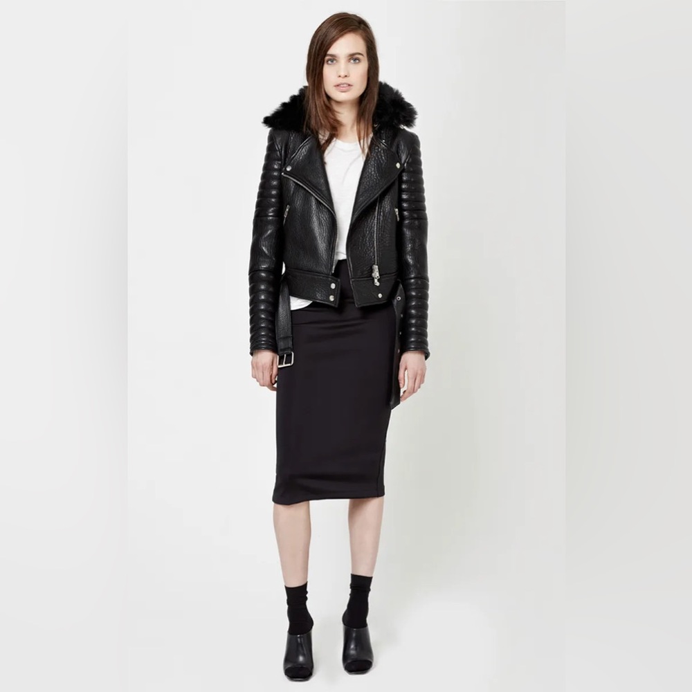 The Arrivals Lamb Leather Fur Jacket